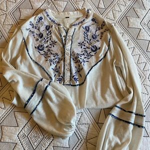 Free people embroidered top